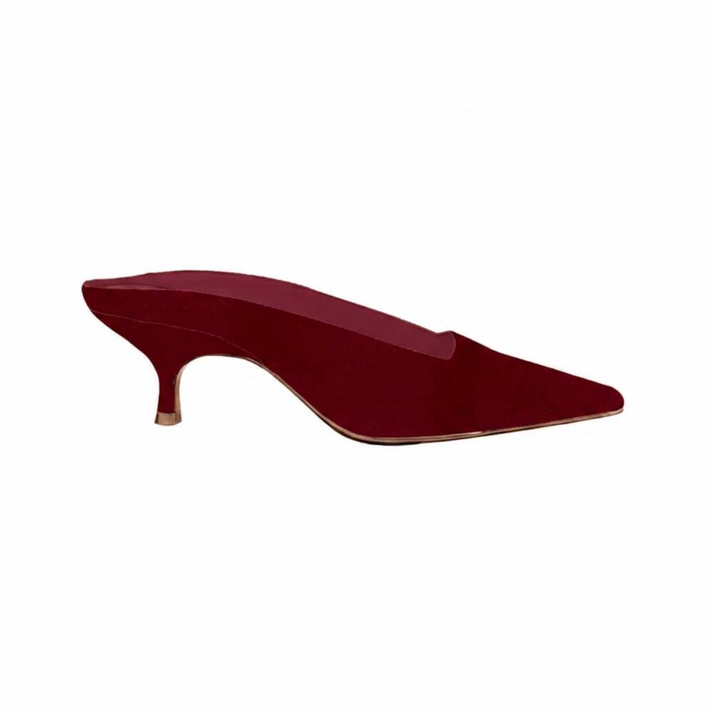 NEW GIABORGHINI women's sabrina pointed toe heel in cherry suede
